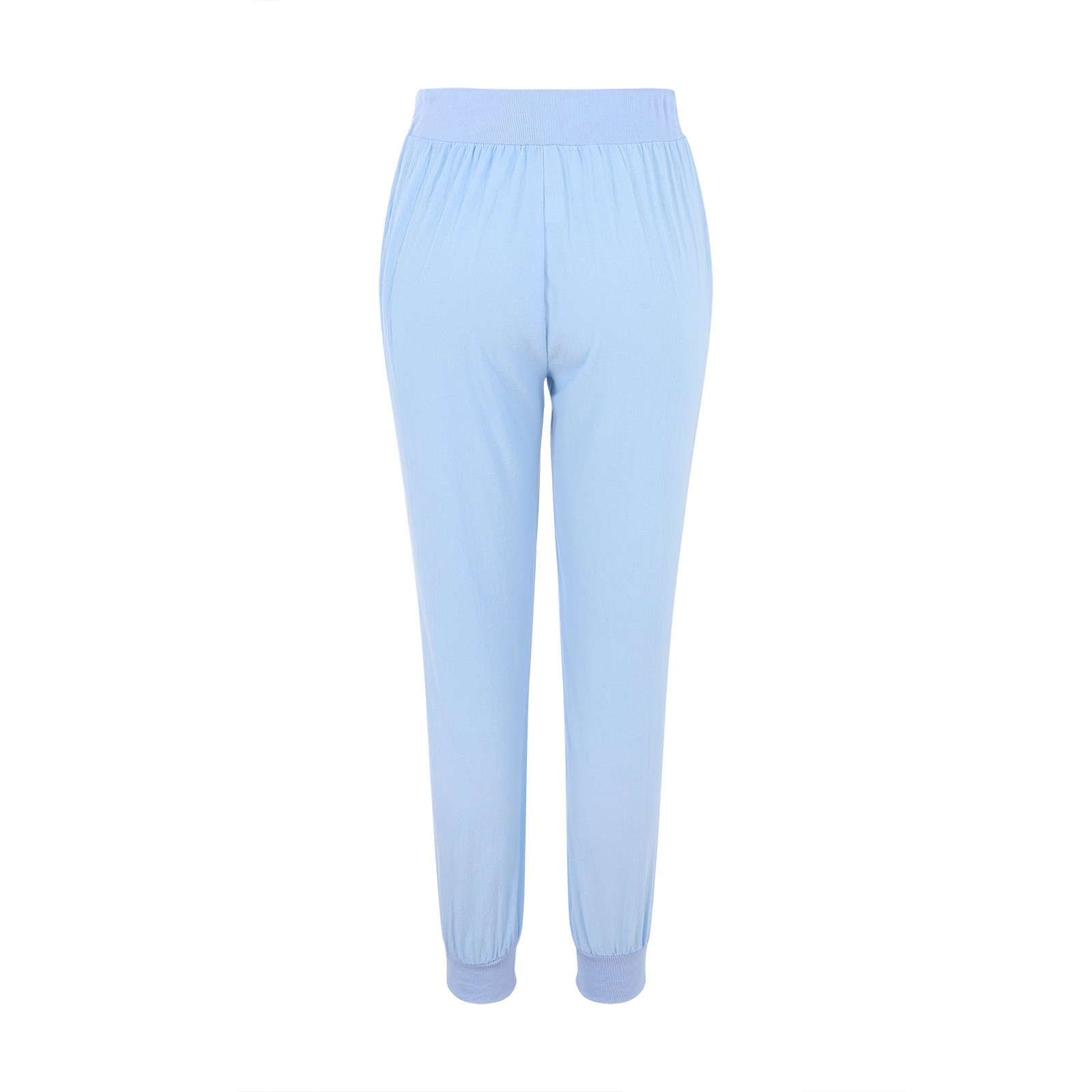 thumbnail image 4 of Pantalones de algodón y lino para mujer: cintura elástica con cordón, bolsillos laterales, pantalones informales, para todas las estaciones, 4 of 7